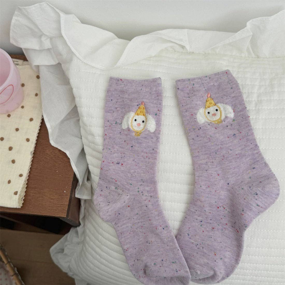 Cartoon Bear Birthday Hat Socks