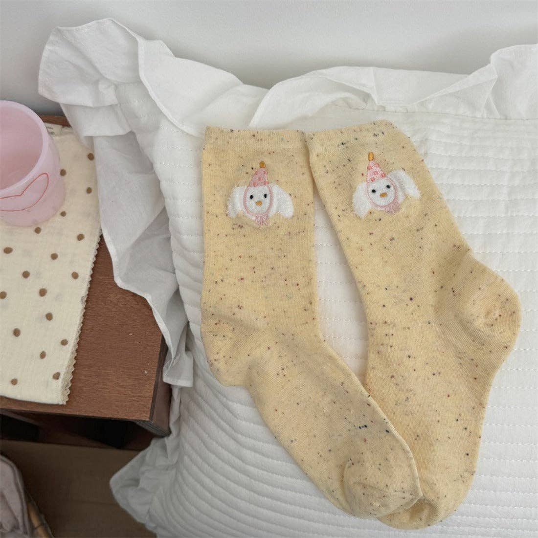 Cartoon Bear Birthday Hat Socks