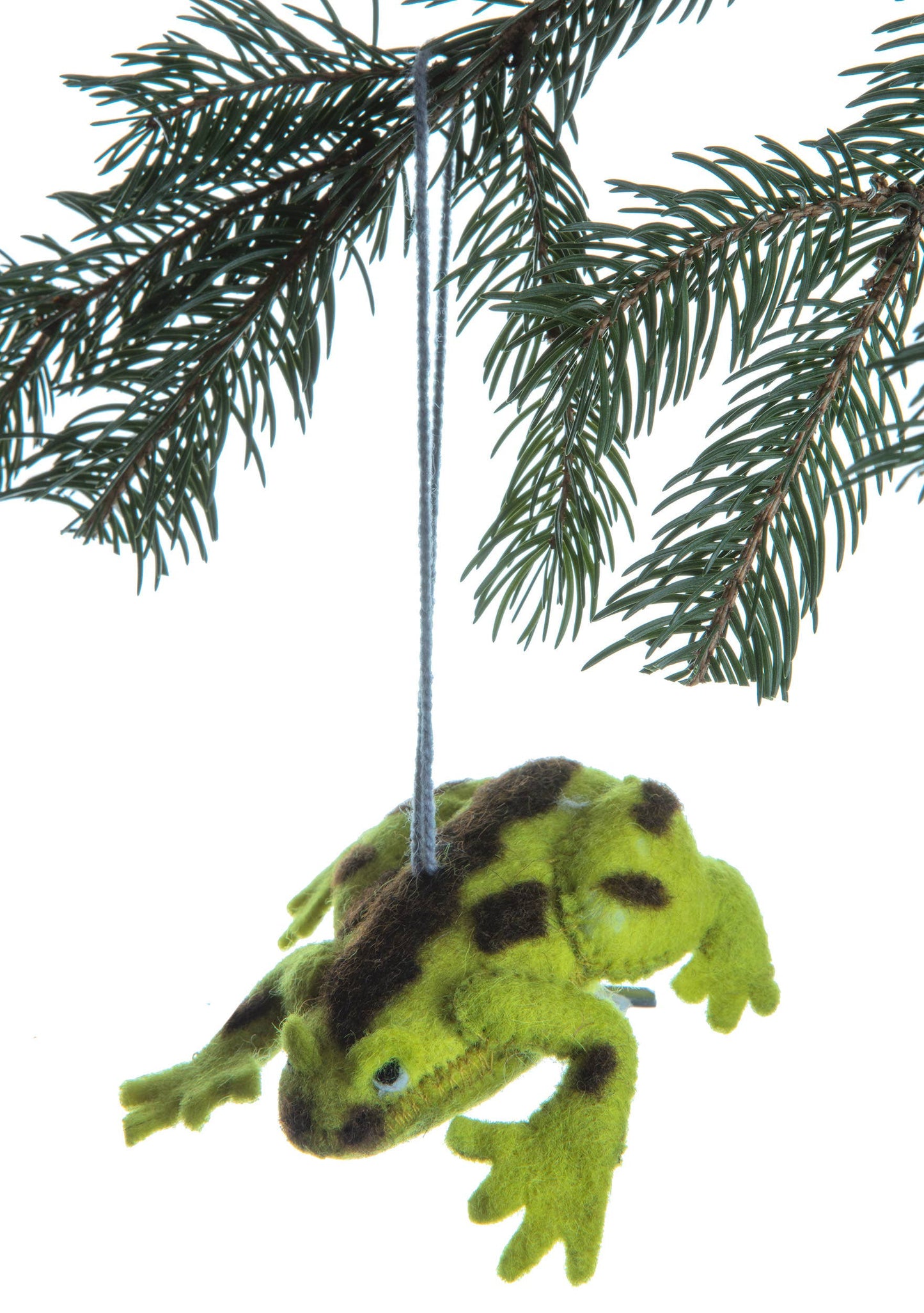 Felt Speckled Frog Holiday Ornament