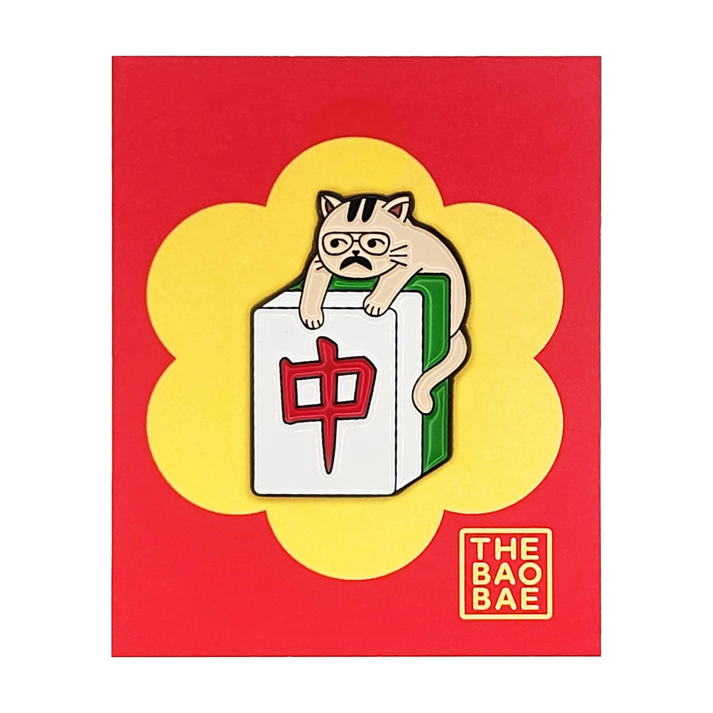 Mahjong Cat Enamel Pin