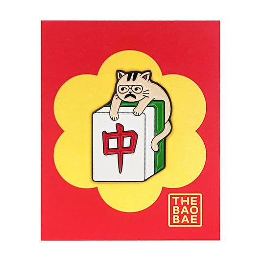 Mahjong Cat Enamel Pin