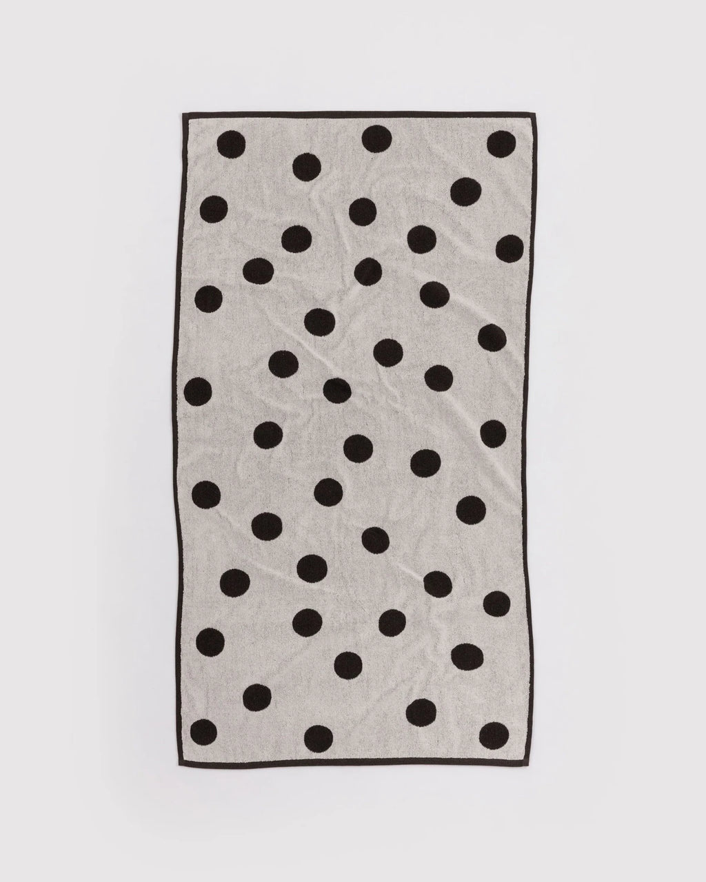 BAGGU • Cream and Black Polka Dot Bath Towel