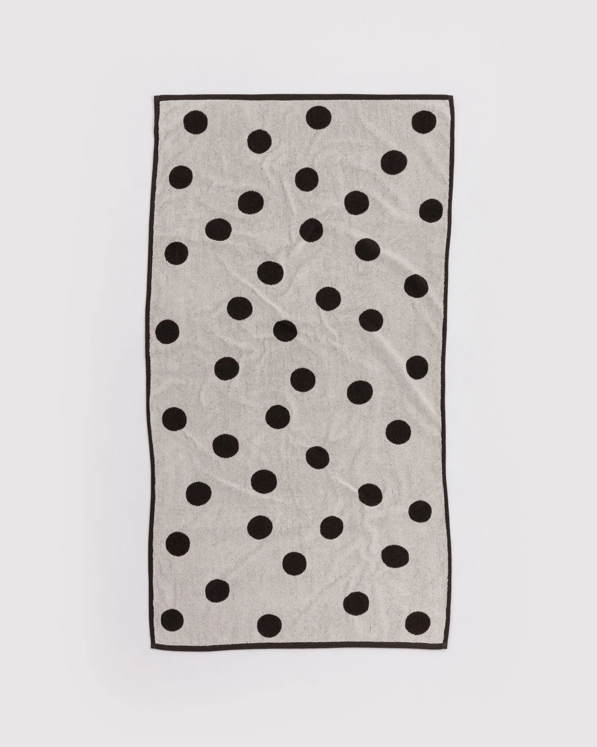 BAGGU • Cream and Black Polka Dot Bath Towel