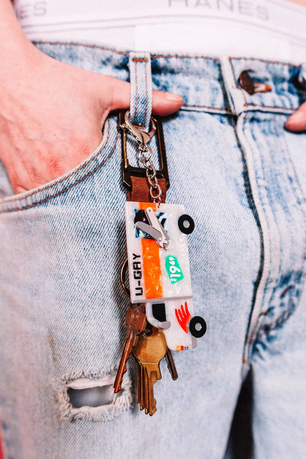 The Peach Fuzz • U-Gay Moving Truck Keychain