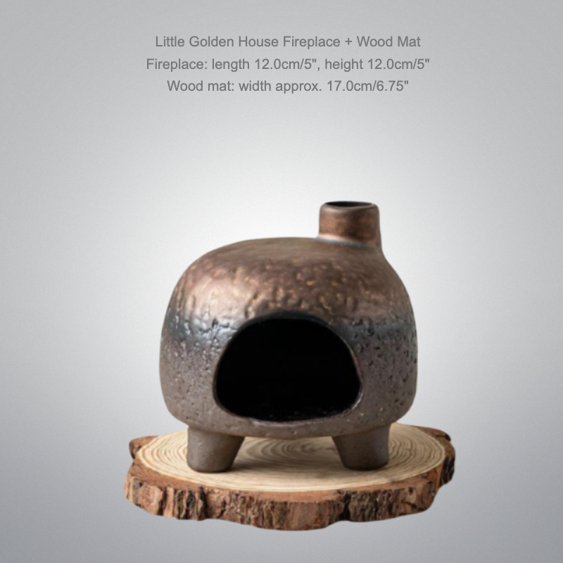 Little Golden House Incense Fireplace
