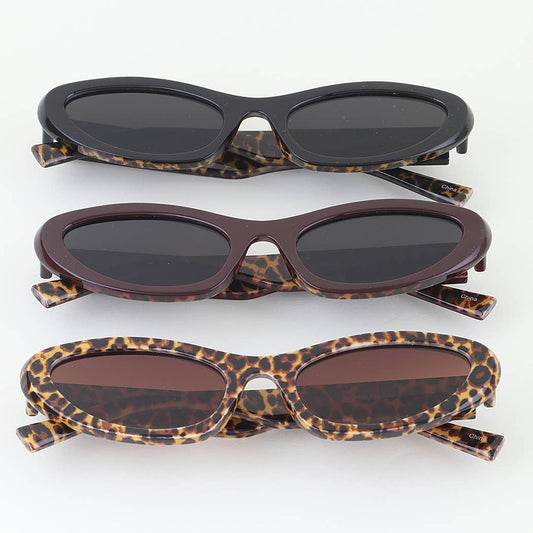 Two Toned Leopard Print Sunglasses