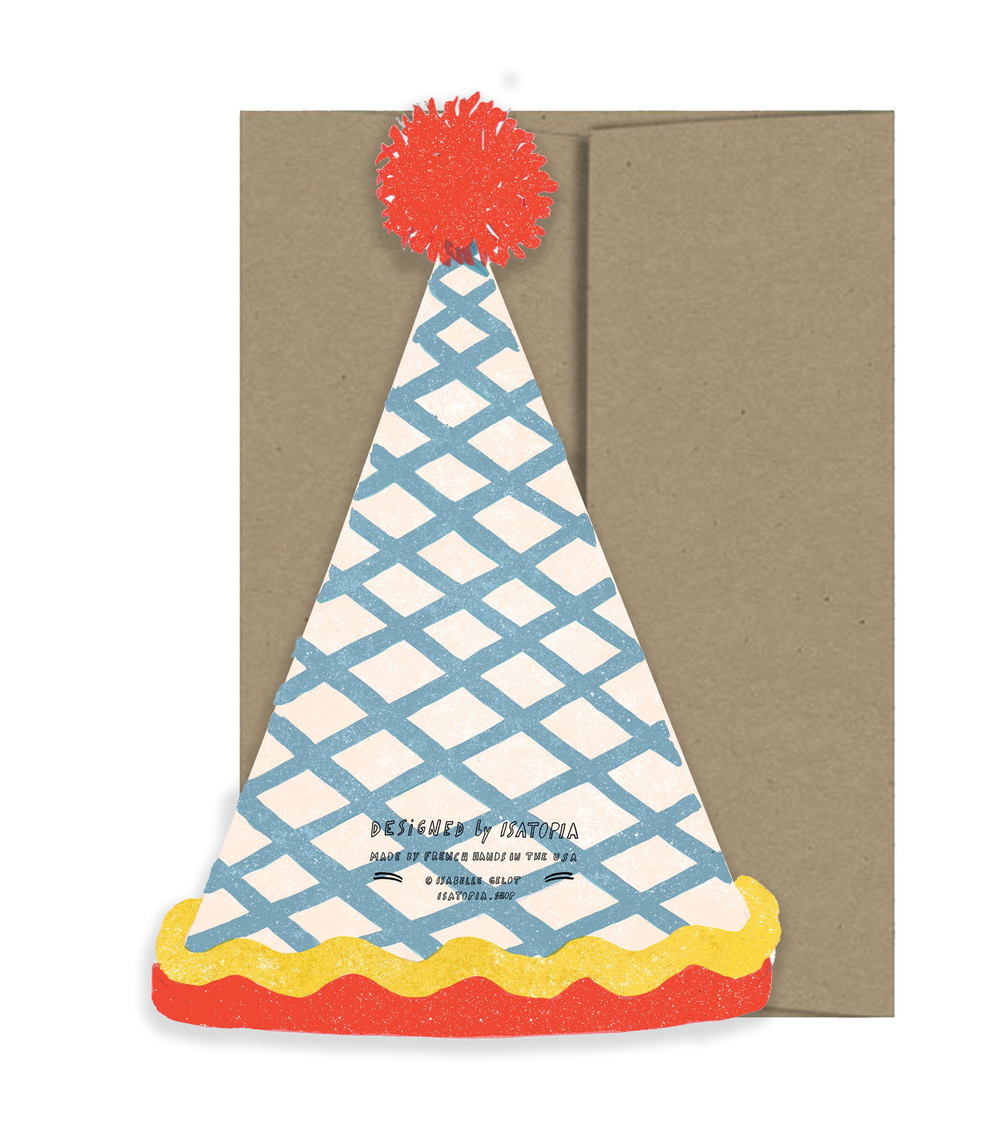 Happy Birthday Hat, Die-Cut Blank Greeting Card