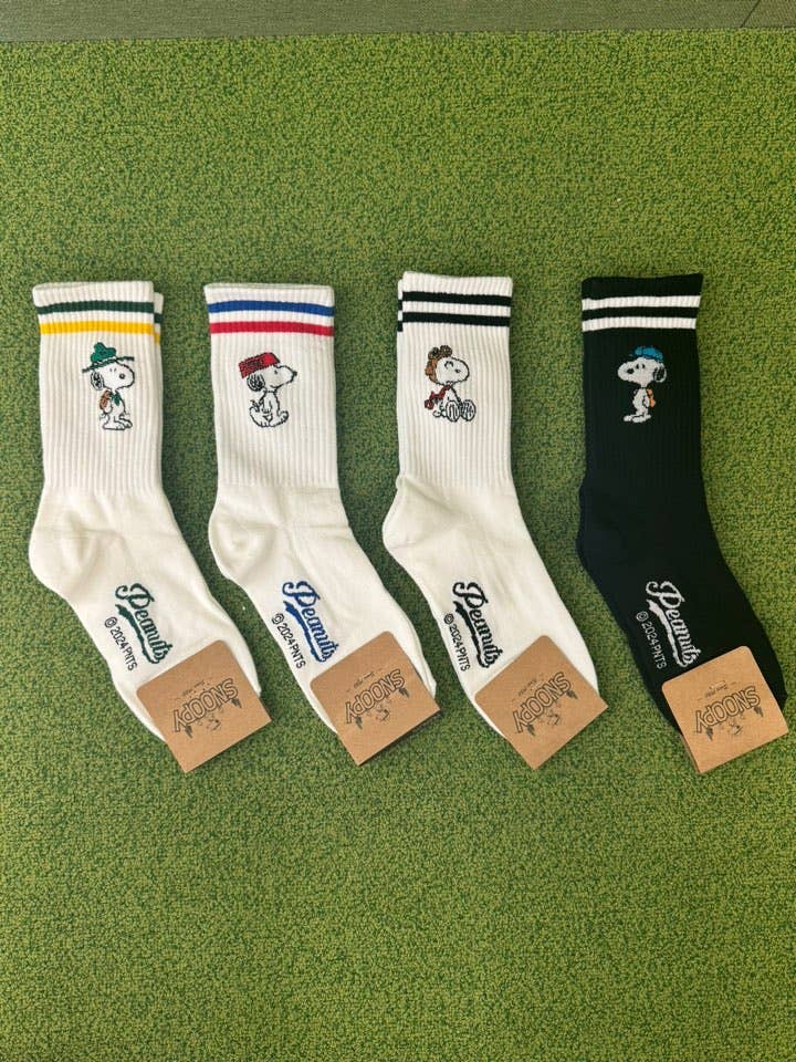 Snoopy • 2-Line Crew Cotton Socks