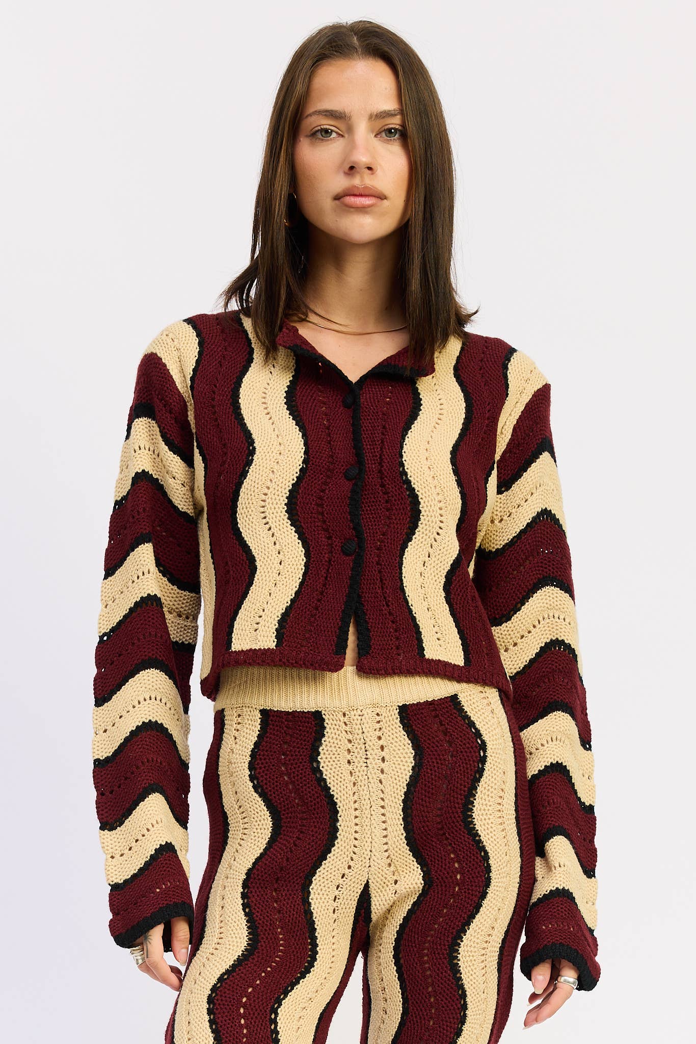 Emory Park • Cropped Sweater, Swirl Design