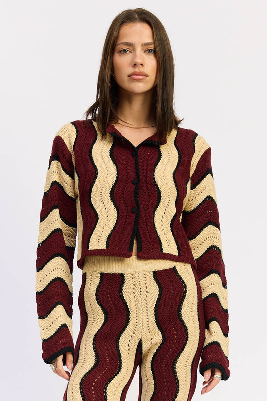 Emory Park • Cropped Sweater, Swirl Design