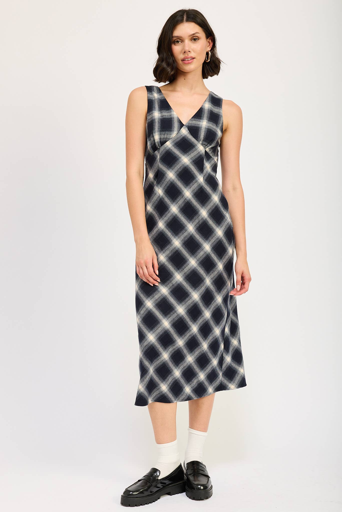 Emory Park • Maxi Dress, Navy Plaid