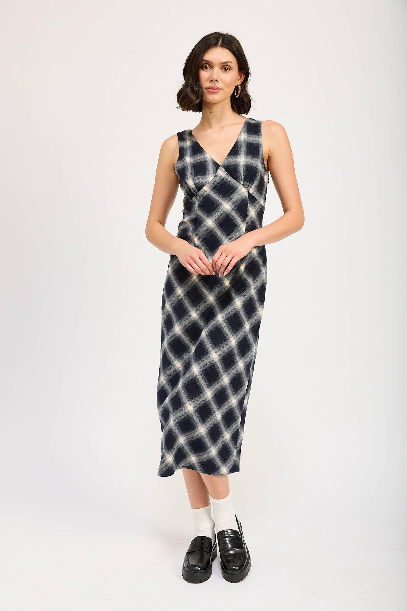 Emory Park • Maxi Dress, Navy Plaid