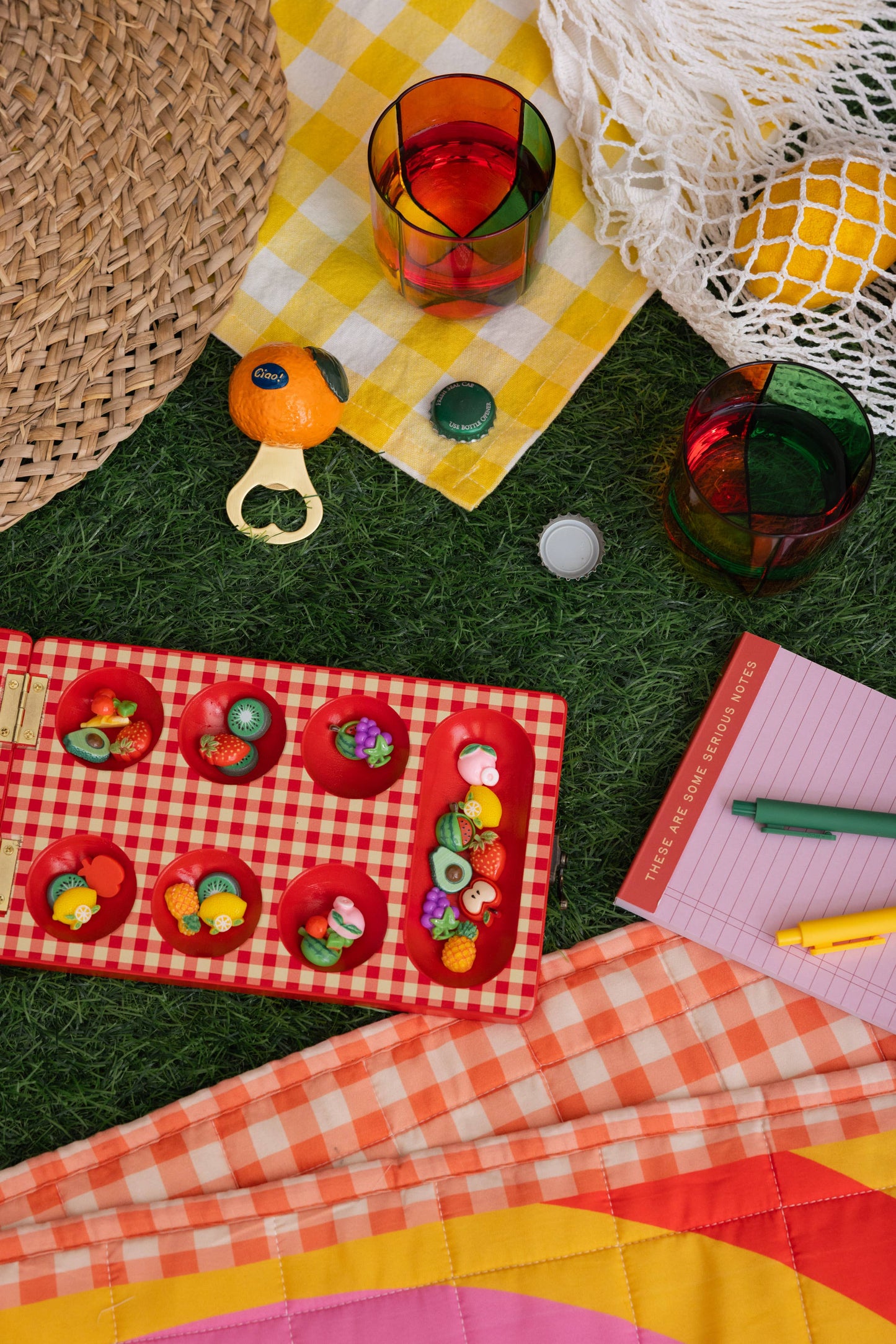 Fruit Gingham Mancala Set