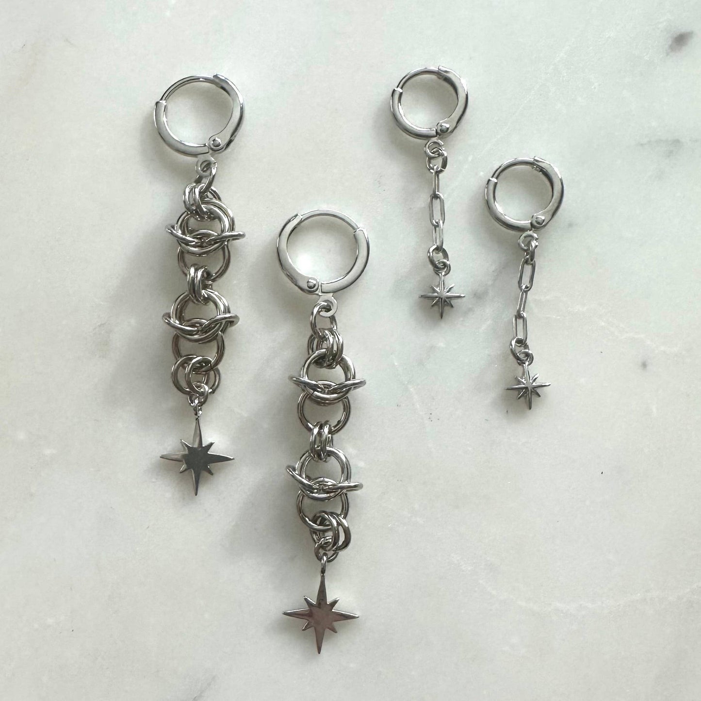 Foolish Fetish • Cosmic Starburst Chainmail Earrings