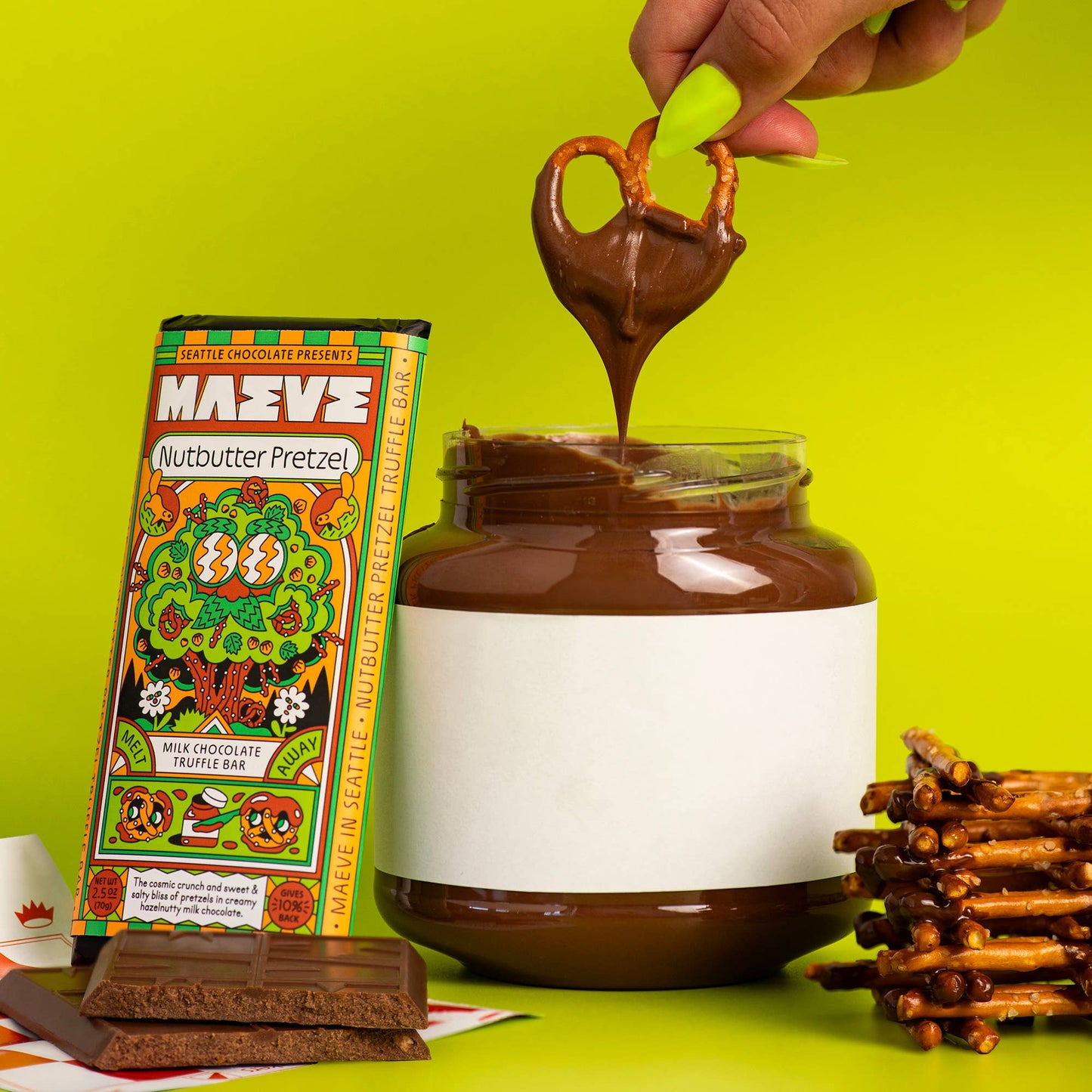 Seattle Chocolates • Nutbutter Pretzel Truffle Bar