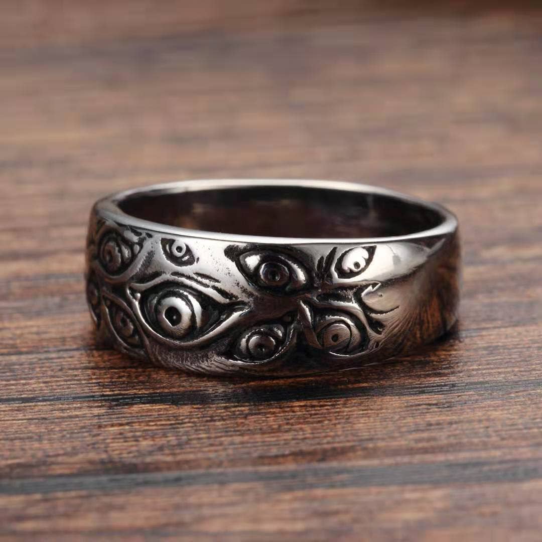 Demon Eyes Ring Alloy Geometric, Size 13