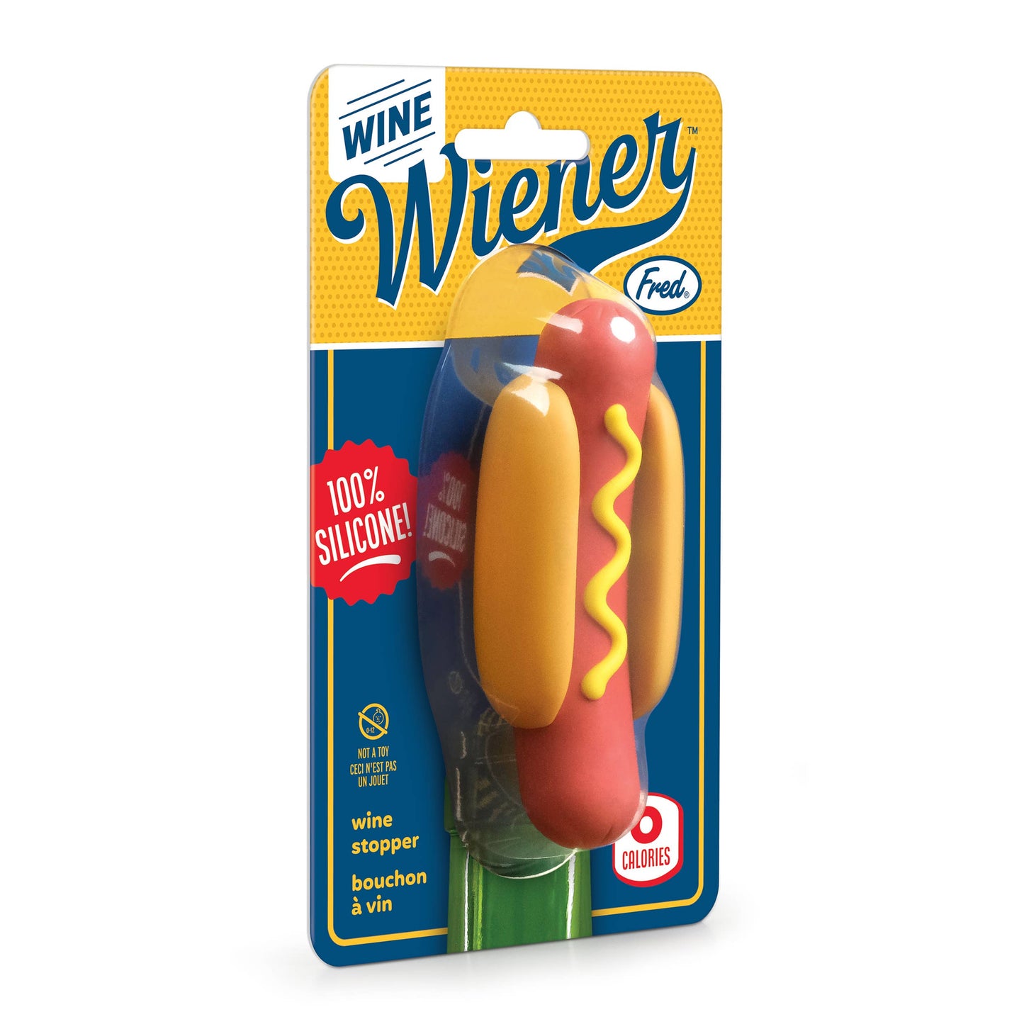 Fred & Friends • Hot Dog Bottle Stopper, Wine Wiener