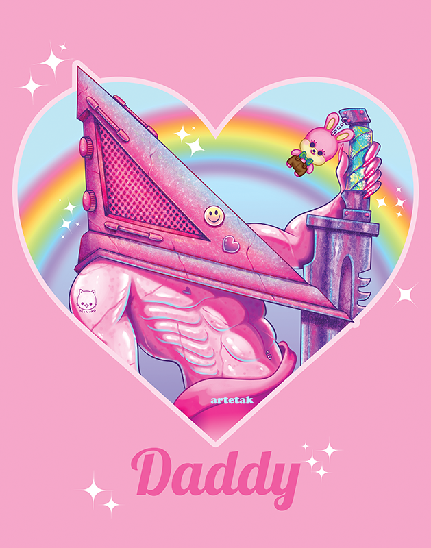 Artetak • Pink Pyramid Head Daddy 11" X 14" Print