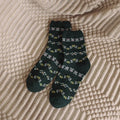 Vintage Floral Puff Socks