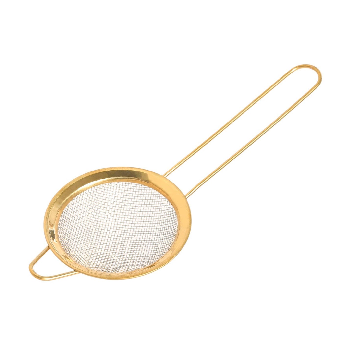 Stainless Steel Tea 3” Strainer with Brass Handle