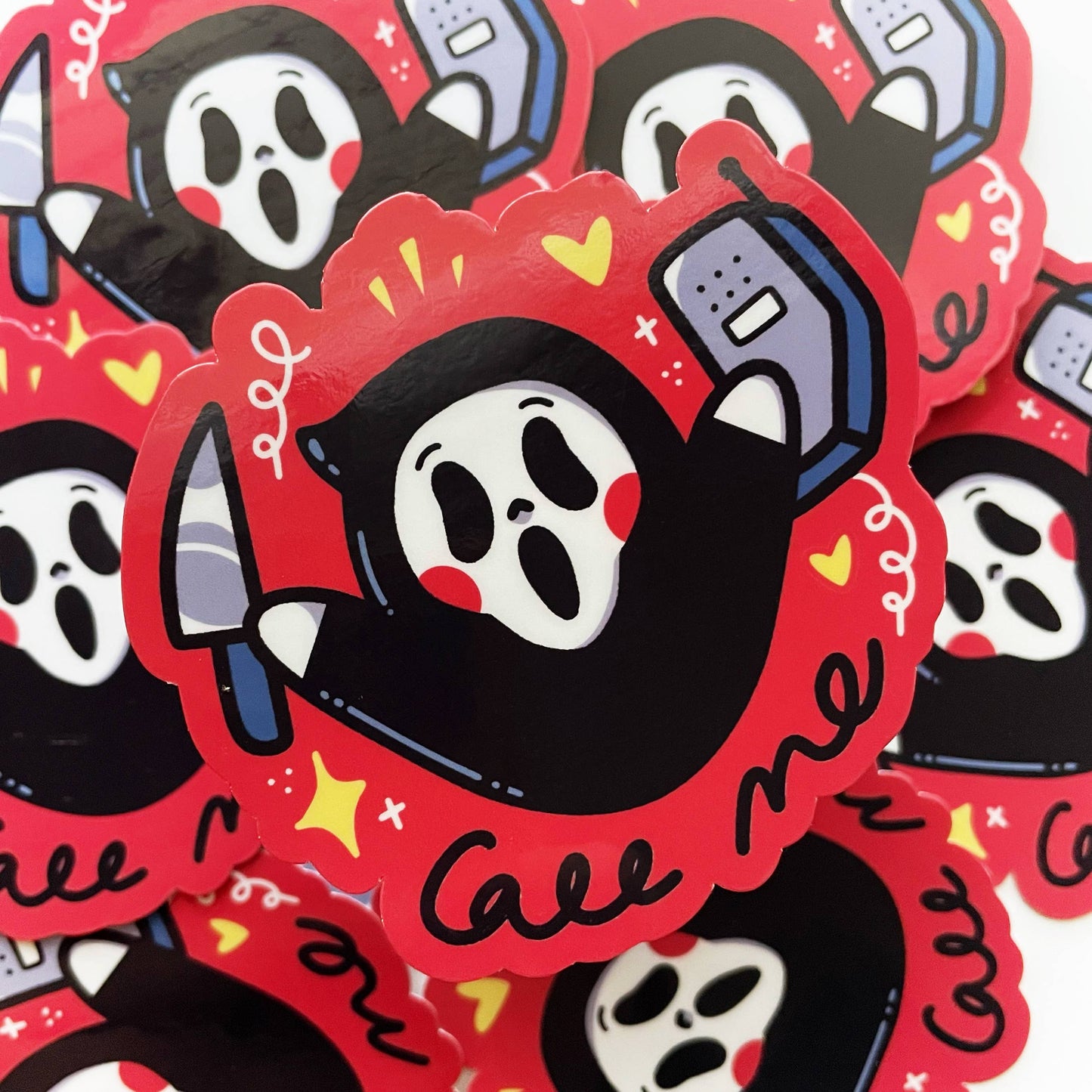 Ghostiekid • Scream Ghost Face Call Me Vinyl Sticker