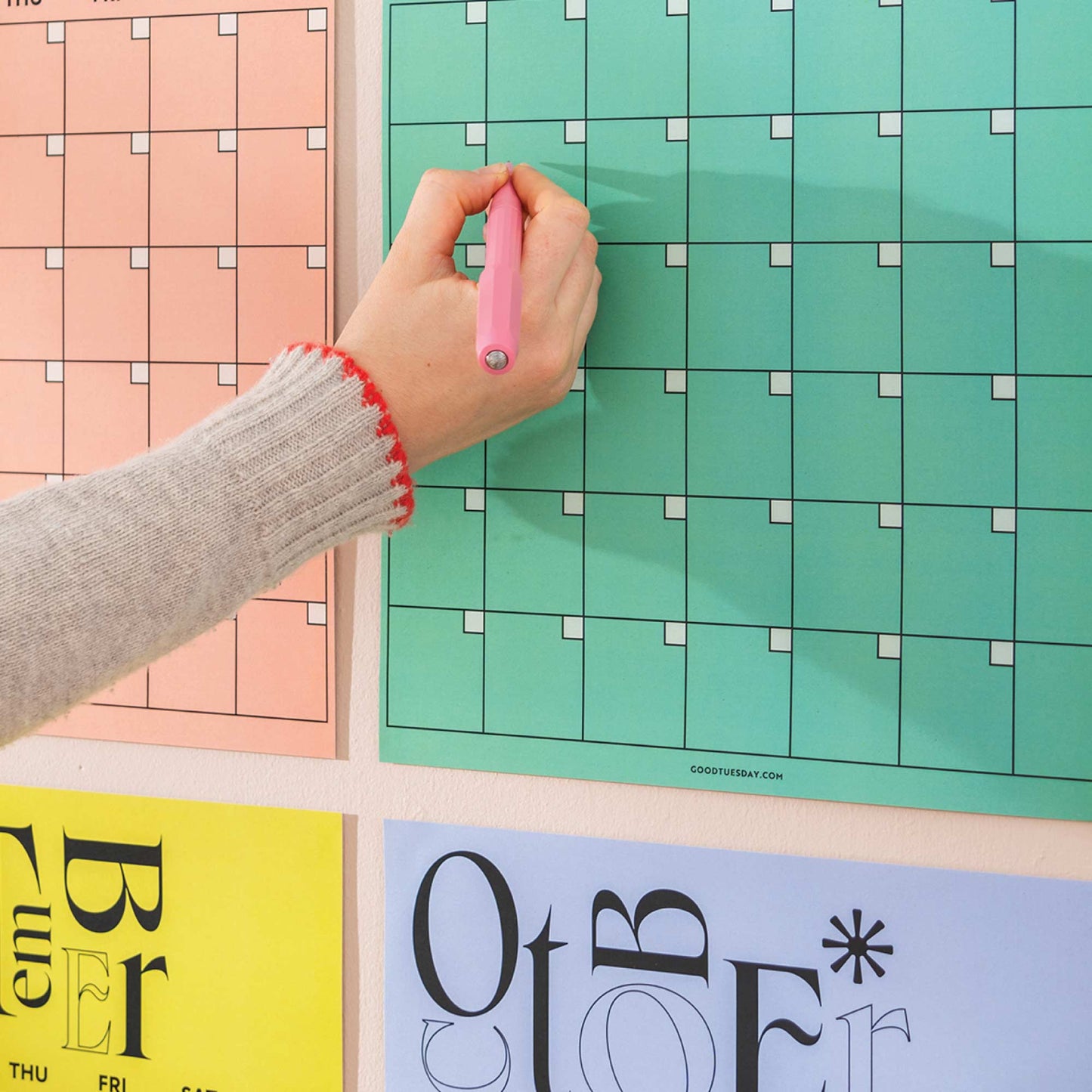 Undated A3 Planner | 12 Pages | Playful Type | Sunday Start