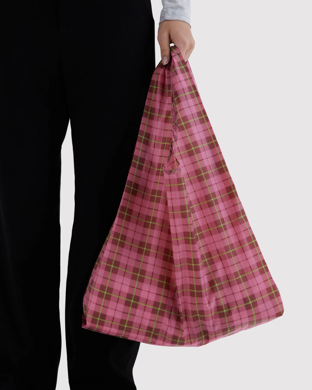 SALE • BAGGU • “Azalea Pink Tartan” Standard Baggu
