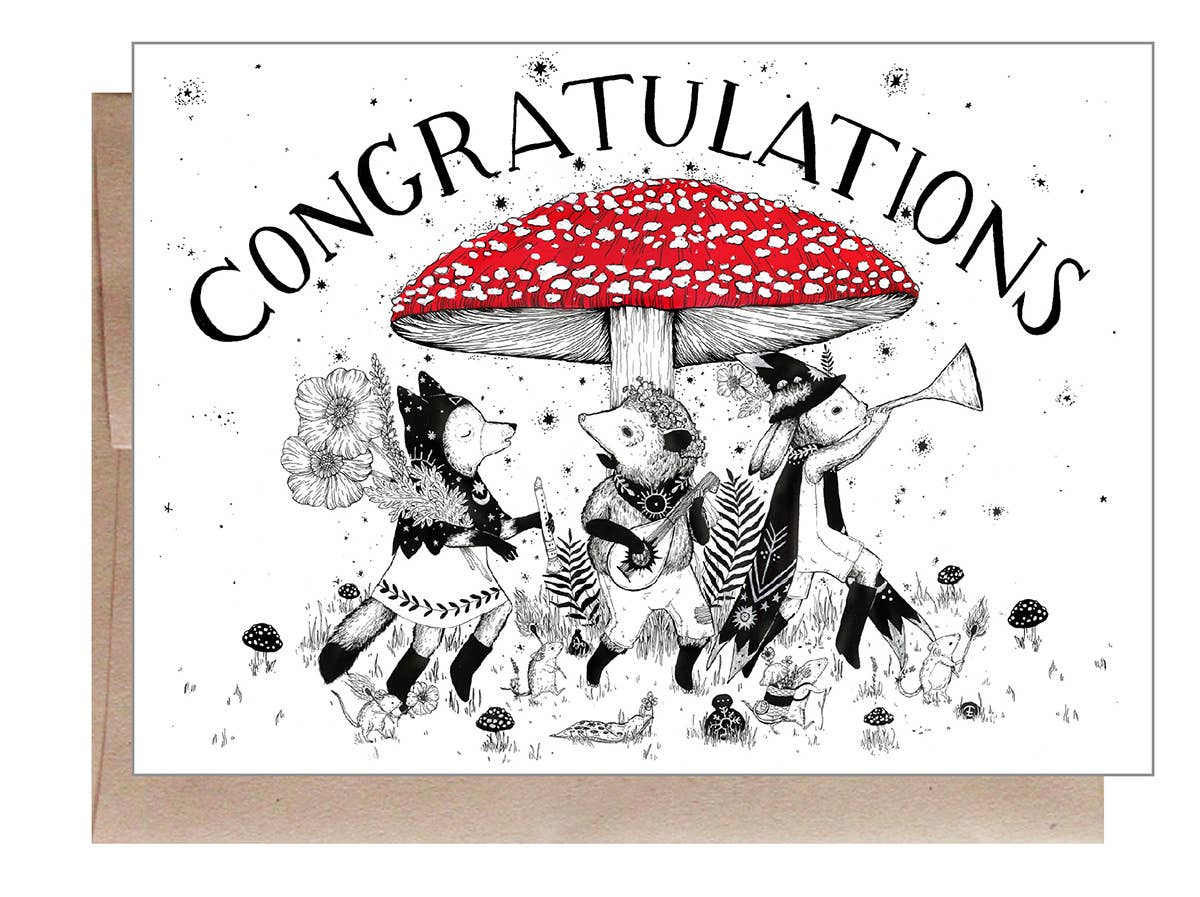 Marika Paz • Congratulations Woodland Parade Greeting Card