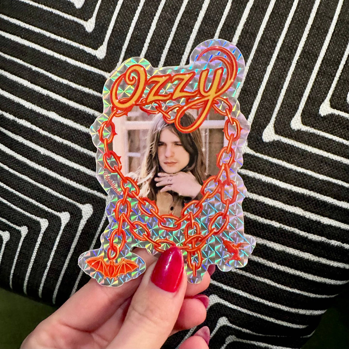 Foolish Fetish • Ozzy Love Chain Heart Sticker