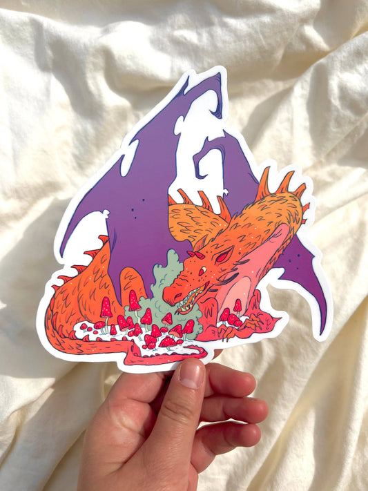 Natalie Anderson • Fall Dragon Large 6” Vinyl Sticker