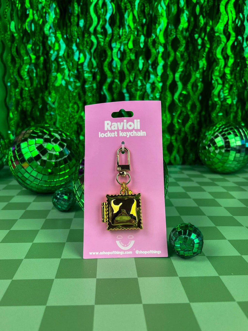 A Shop Of Things • Ravioli Locket Keychain