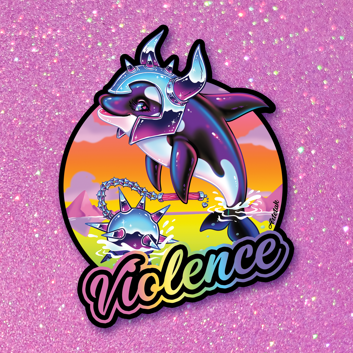 Artetak • Orca "Violence" Vinyl Sticker