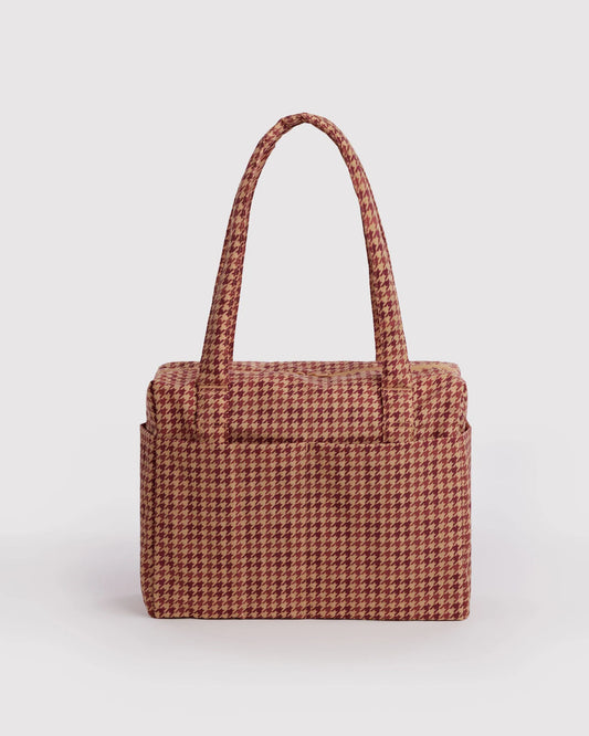 BAGGU • “Tan Houndstooth” Small Cloud Carry-On