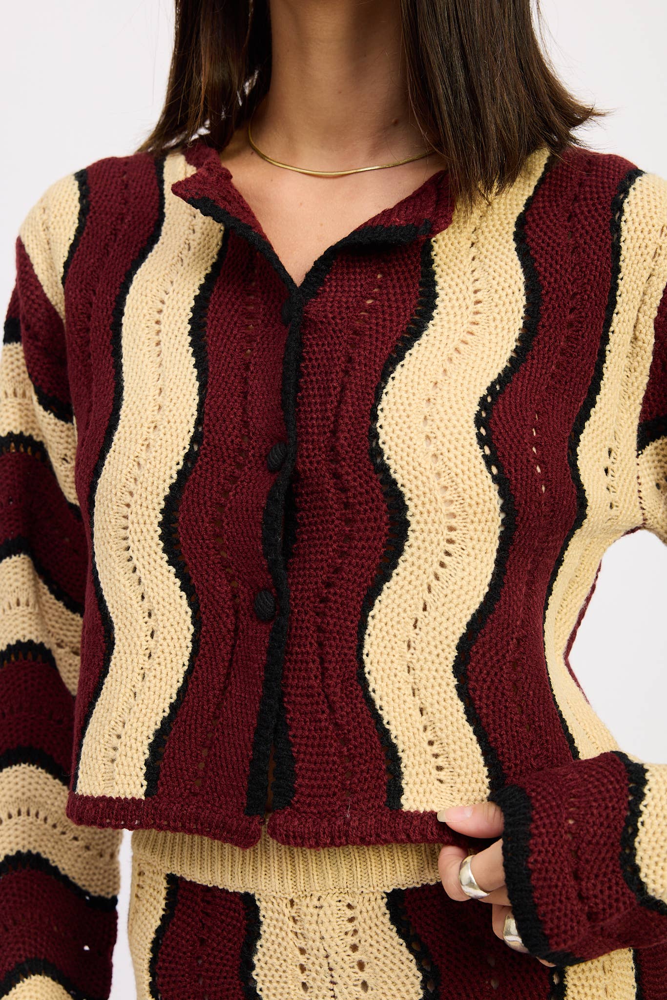 Emory Park • Cropped Sweater, Swirl Design