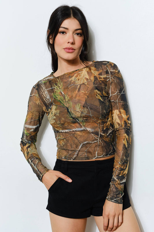 Pretty Garbage • Mesh Camo Top “ARIZONA”