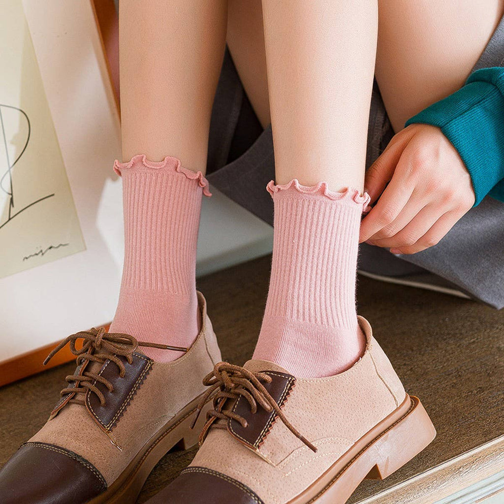 CANDY COLOR PURE COTTON EDGE SOCKS