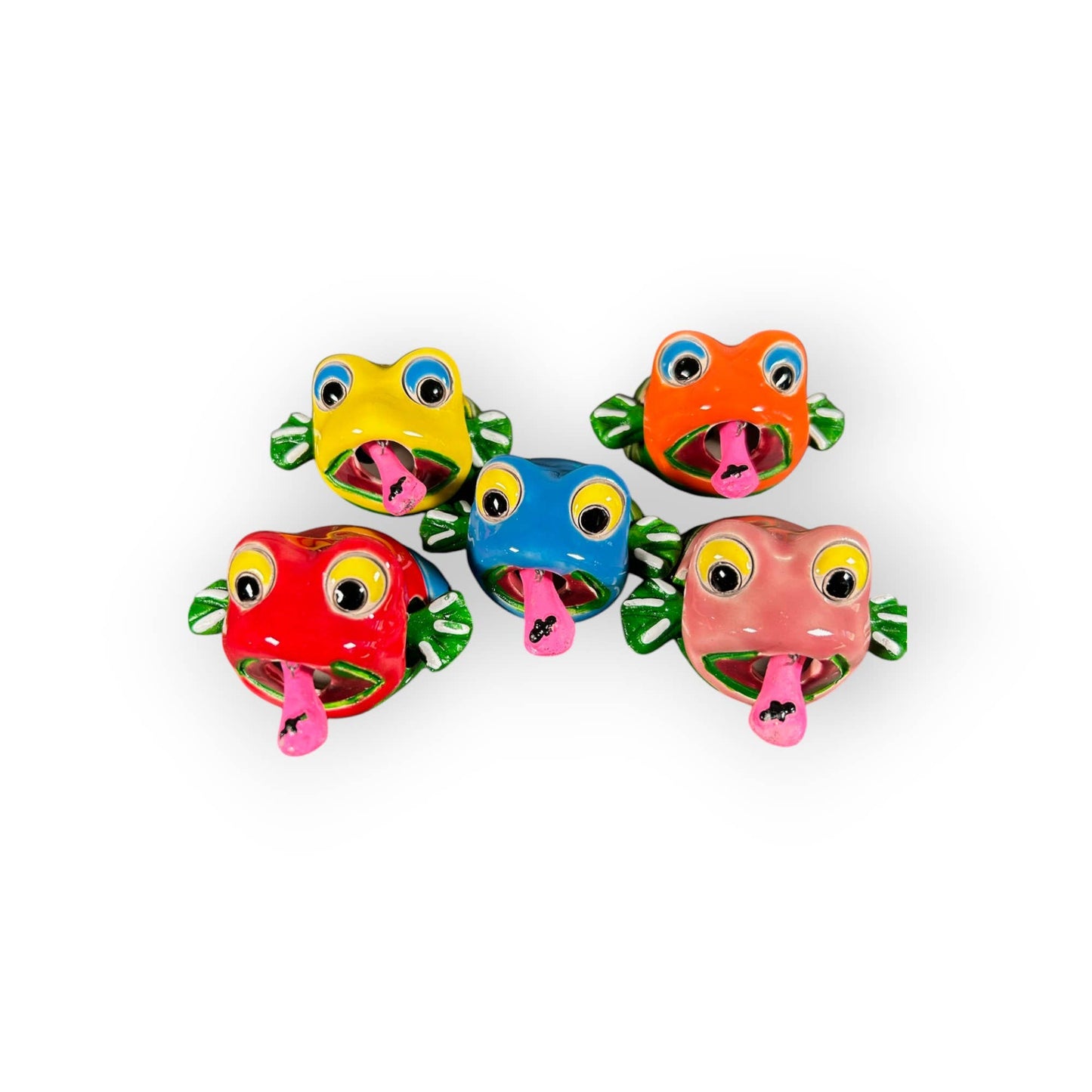 Moving Ceramic Handmade Clay Frog Figurine