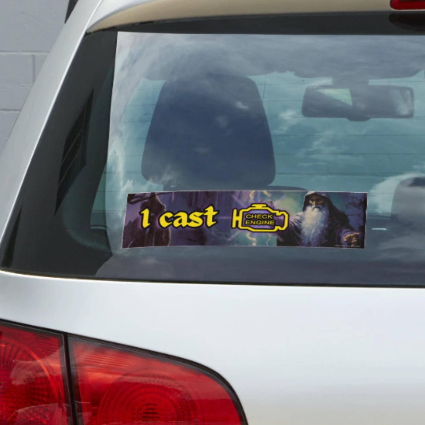 Frog Mustard • Bumper Sticker, “I Cast Check Engine Light (Wizard)”