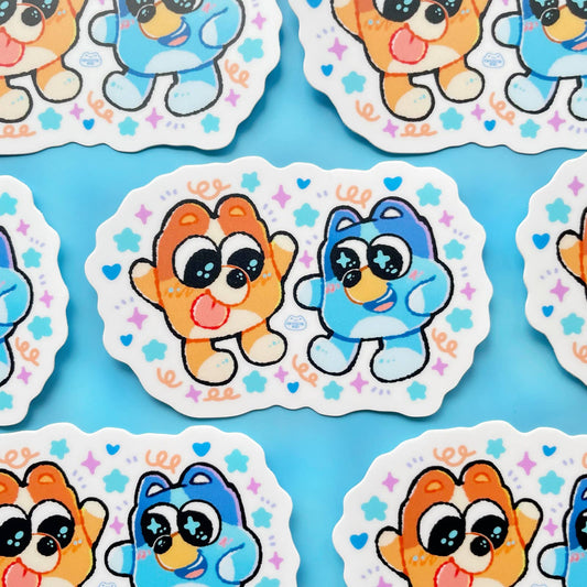 Ghostiekid • Blue Pup Matte Vinyl Sticker