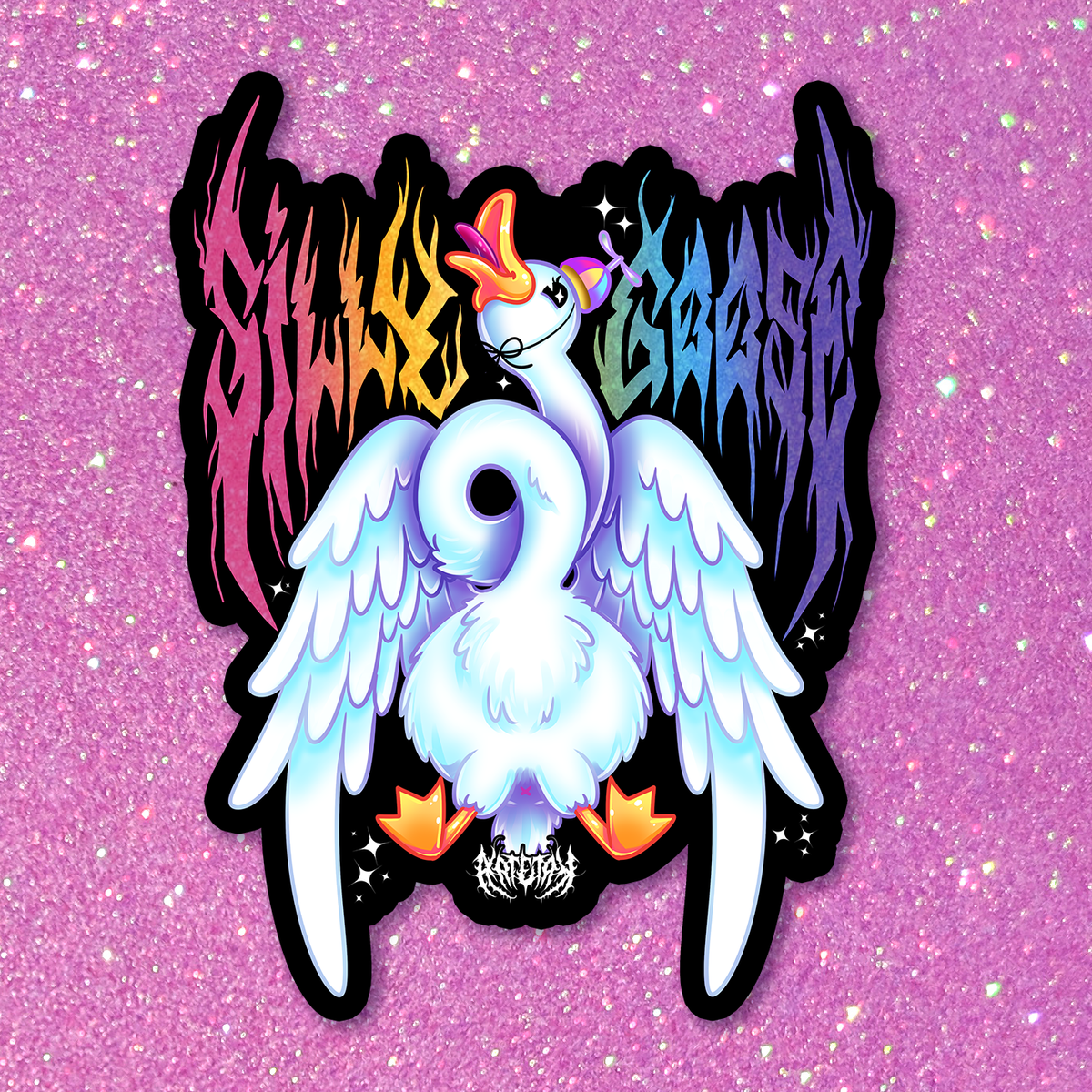 Artetak • Silly Goose Glitter Vinyl Sticker