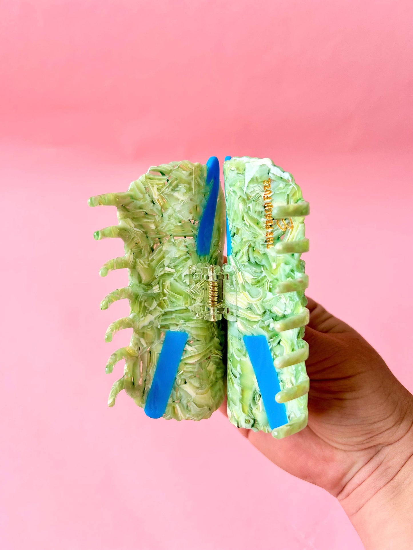 The Peach Fuzz • Crochet Yarn Hair Claw