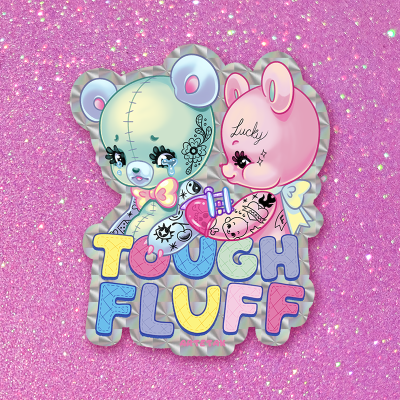 Artetak • "Tough Fluff" Prismatic Vinyl Sticker