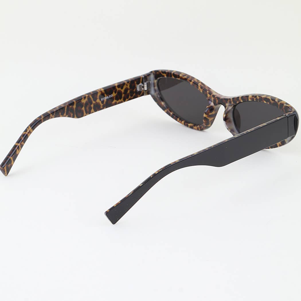 Two Toned Leopard Print Sunglasses