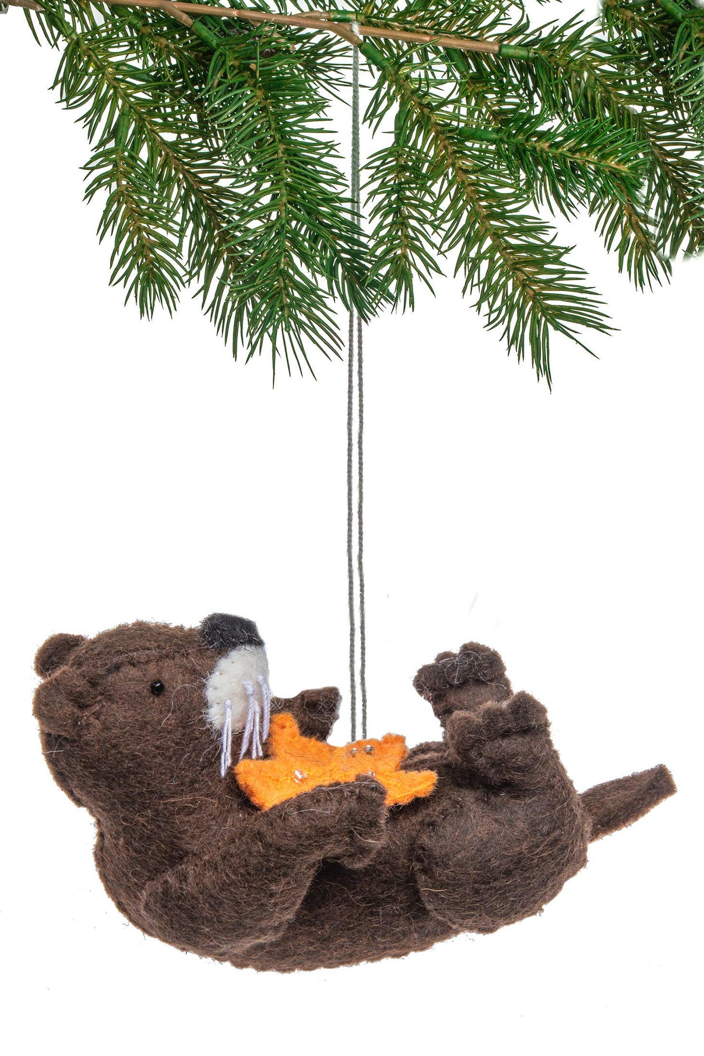 Felt Sea Otter Holiday Ornament