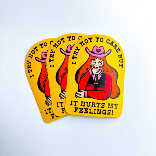 Ren-O-Graphics • HURT FEELINGS COWGIRL STICKER