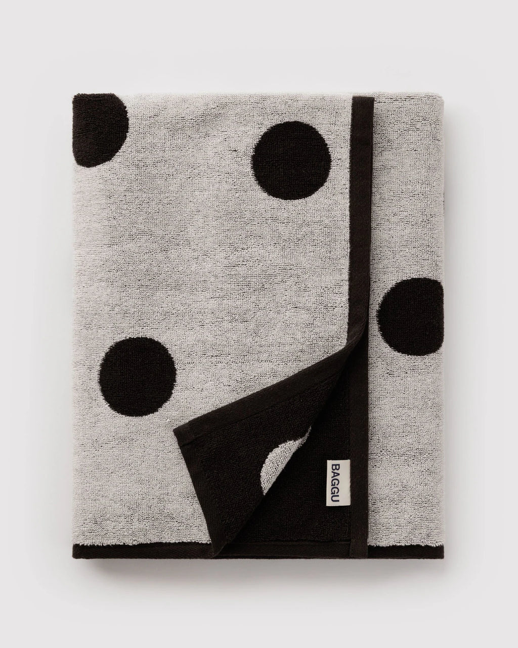 BAGGU • Cream and Black Polka Dot Bath Towel