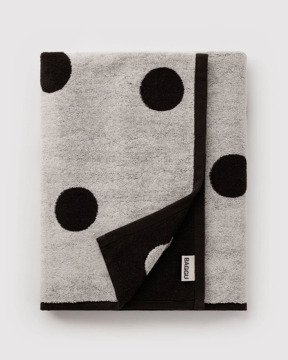 BAGGU • Cream and Black Polka Dot Bath Towel