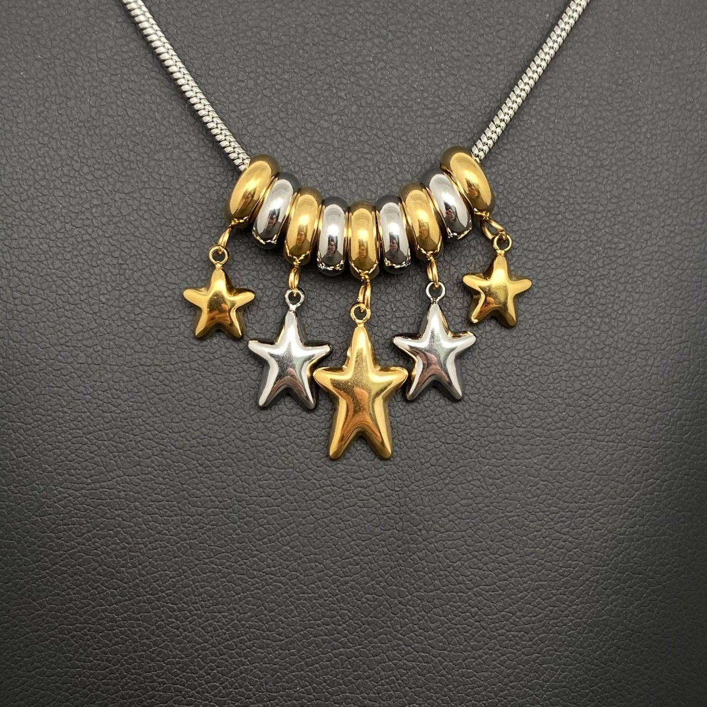Star Charm 18K Gold Plated Stainless Steel Necklace