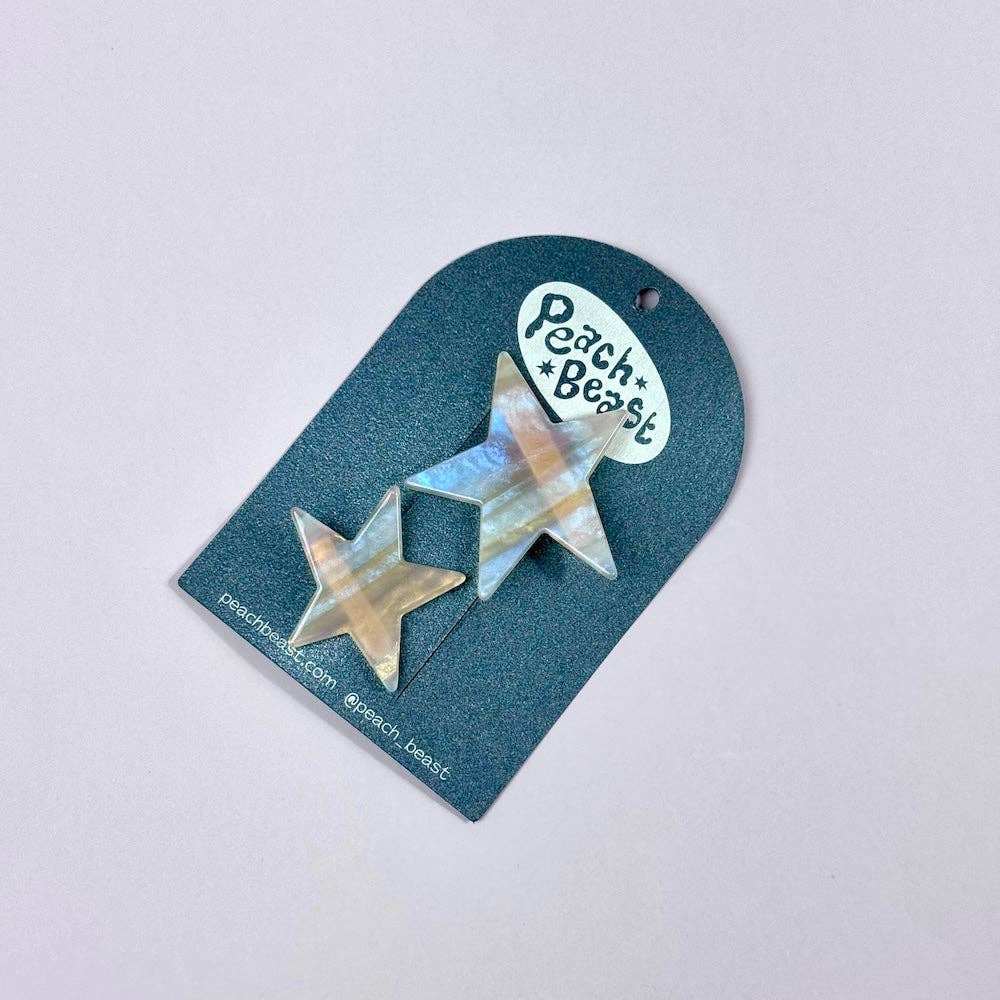 Peach Beast • Star Hair Clip Set