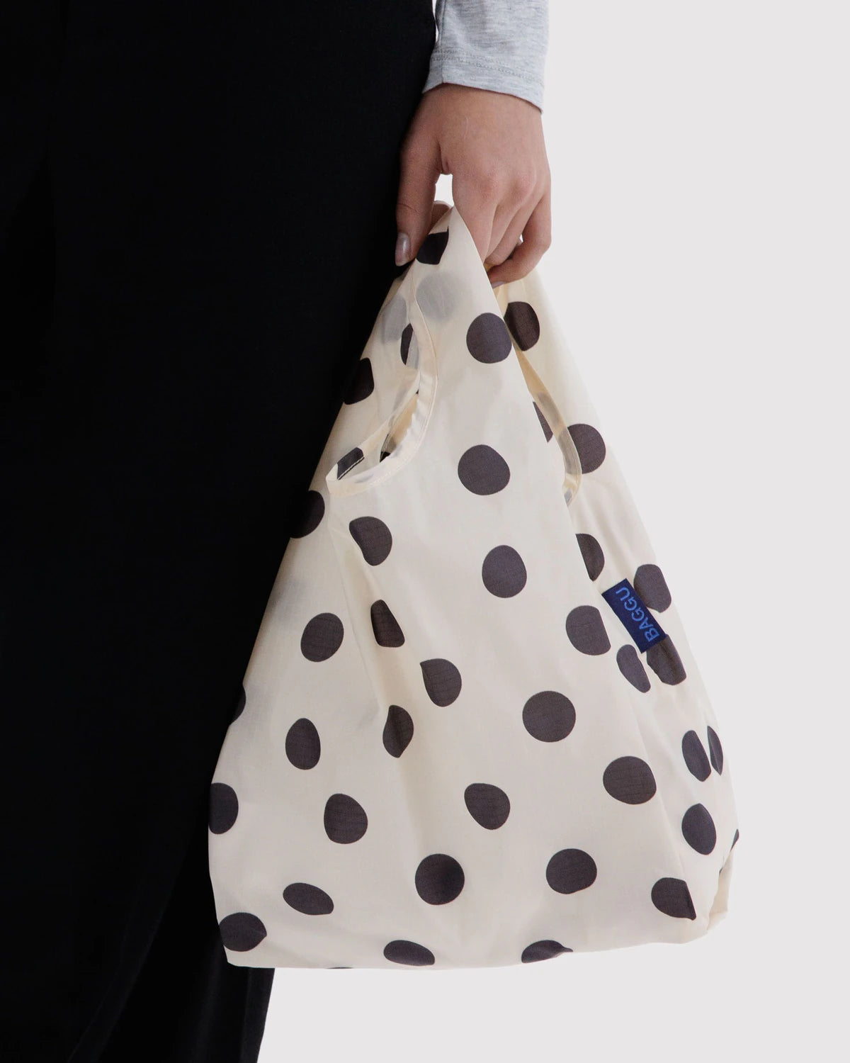 BAGGU • “Cream and Black Polka Dot” Baby Baggu